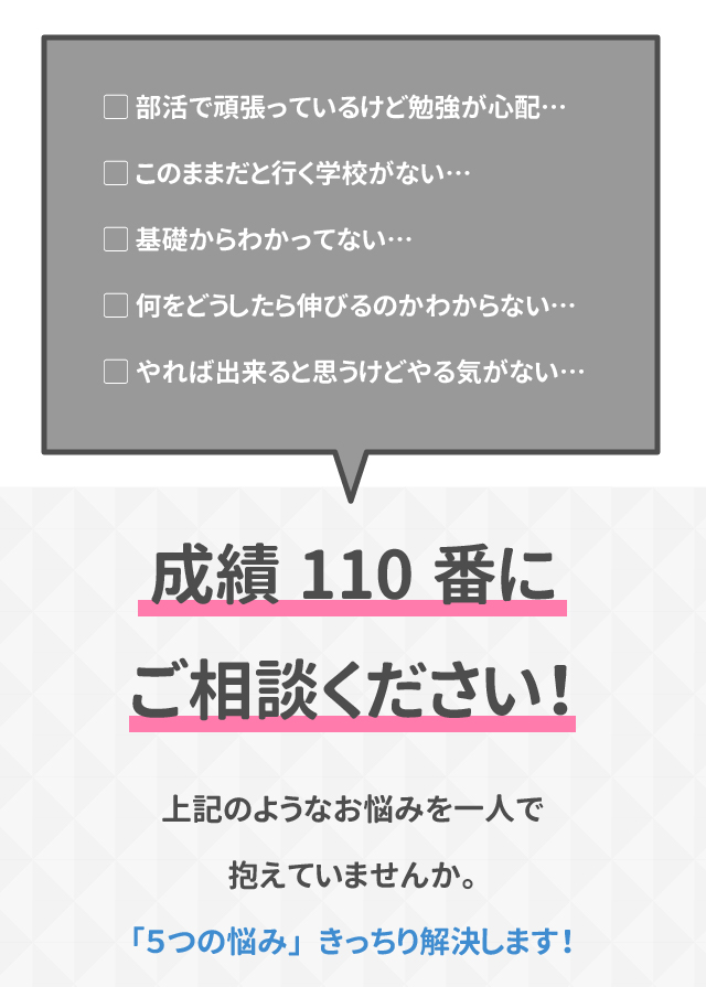 お悩みチェックリスト